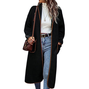 Contrast Pocket Long Jacket