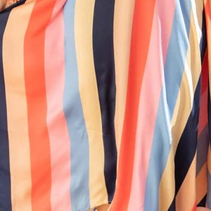 Paneled Striped Dress