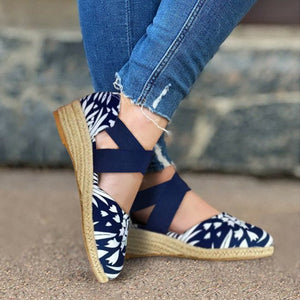 Hemp Rope Wedge Sandals