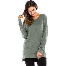 Load image into Gallery viewer, Women&#39;s Side Split Loose Casual Pullover Tunic Tops

