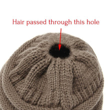 Load image into Gallery viewer, Soft Knit Ponytail Beanie
