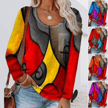 Load image into Gallery viewer, Casual Color Block Long Sleeve T-Shirt
