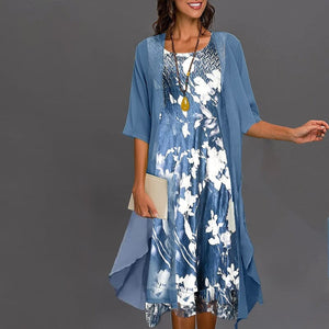 Women's Two Piece Midi Dress Set