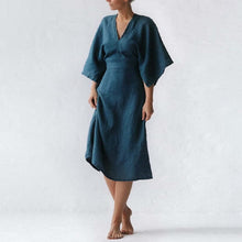 Load image into Gallery viewer, Elegant Linen Slim Dress
