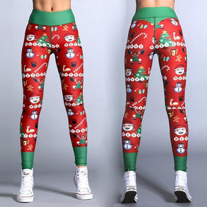 Christmas striped print pants