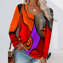 Load image into Gallery viewer, Casual Color Block Long Sleeve T-Shirt
