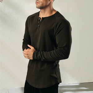 Three Button Basic T-Shirt