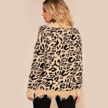 Load image into Gallery viewer, Leopard V-Neck Jumper of Distress
