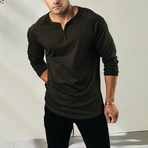 Three Button Basic T-Shirt