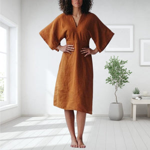 Elegant Linen Slim Dress