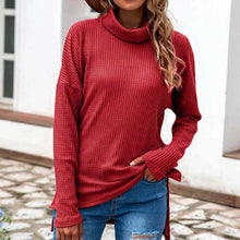 Load image into Gallery viewer, Turtleneck Loose Irregular Knitted Sweater
