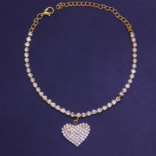 Load image into Gallery viewer, Fashion Heart Rhinestone Anklets
