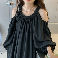 Load image into Gallery viewer, Off Shoulder Balloon Sleeve Dress
