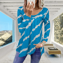 Load image into Gallery viewer, Striped Print Loose Long Sleeve T-Shirt
