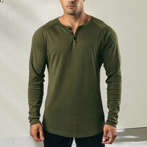 Three Button Basic T-Shirt