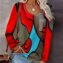 Load image into Gallery viewer, Casual Color Block Long Sleeve T-Shirt
