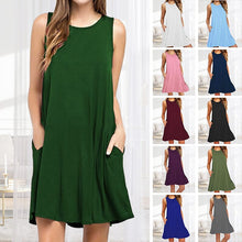 Load image into Gallery viewer, Sleeveless Pocket Multicolor Dress
