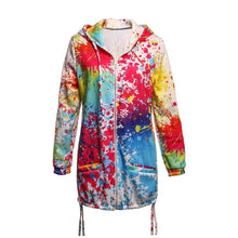 Load image into Gallery viewer, Womens Tie dyeing Print Feminino Casual Pockets Overcoat
