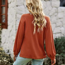 Load image into Gallery viewer, Plain Textured Basic Tops Pullover Blouses
