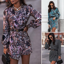 Load image into Gallery viewer, Printed Waist Long Sleeve Dress
