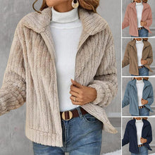 Load image into Gallery viewer, Cropped Plush Cardigan With Lapels
