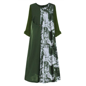 Camouflage 3/4 Sleeve Dress